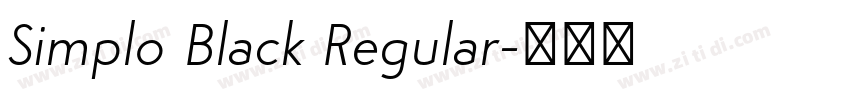 Simplo Black Regular字体转换